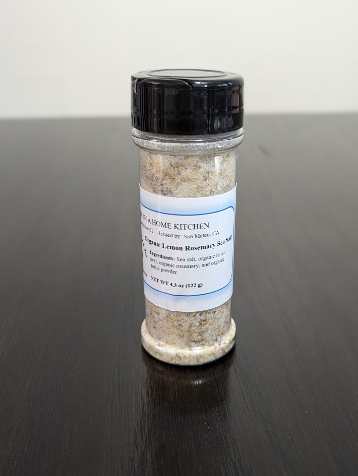 Organic Lemon Rosemary Sea Salt, 4.3 OZ